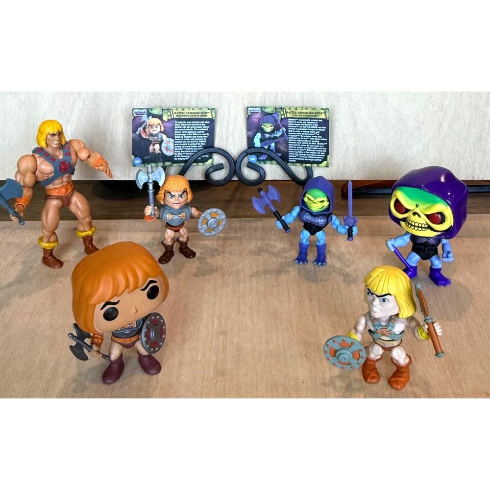 MOTU Masters of the Universe Funko Pop Loyal Subjects He-Man Skeletor Figure Lot